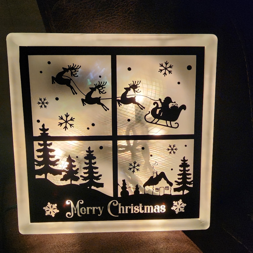 Christmas glass block